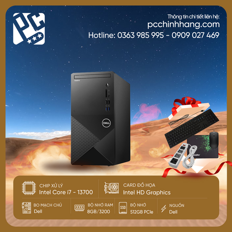 PC Dell Vostro 3020 MT MTI72062W1-8G-512G (i7/8GB/512GB)