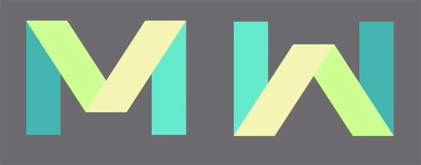 Bắt đầu với logo mà chúng ta đã tạo trước đó và lật ngược nó lại