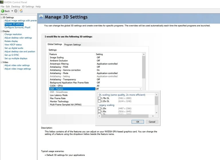 Cách bật Supersampling trên thẻ Nvidia