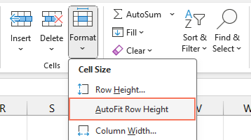 Chiều cao hàng cố định