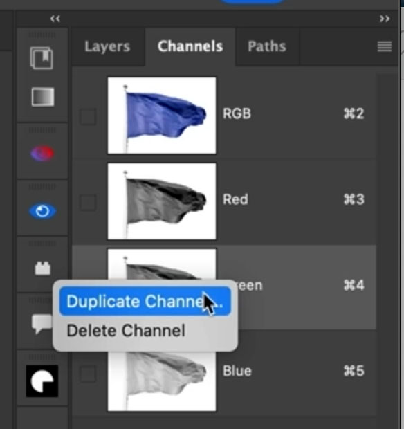 Chọn Bảng điều khiển kênh
