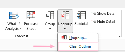 Chọn Clear outline