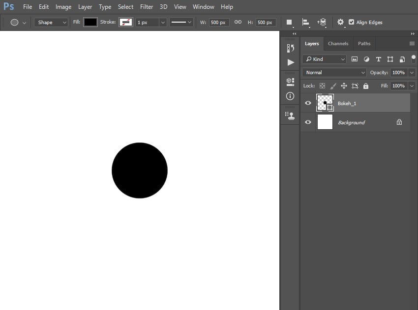 Chọn công cụ Ellipse