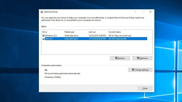 Chống phân mảnh ổ cứng