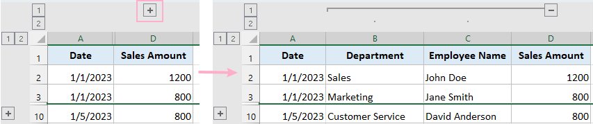 Click vào dấu cộng