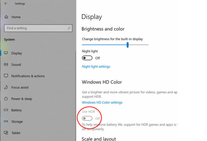 Có thể nhấn on hoặc off