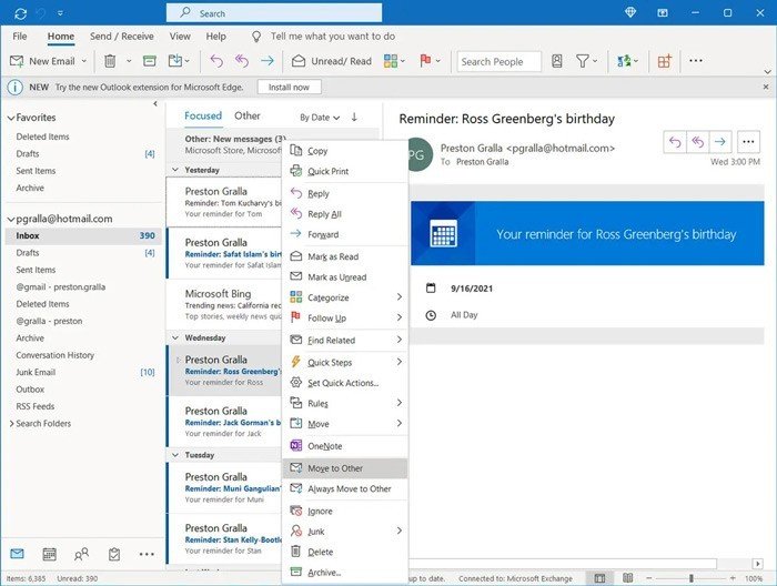 Có thể train hộp thư đến