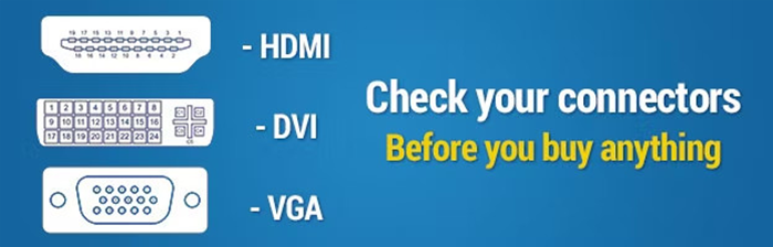 Các đầu nối vào màn hình