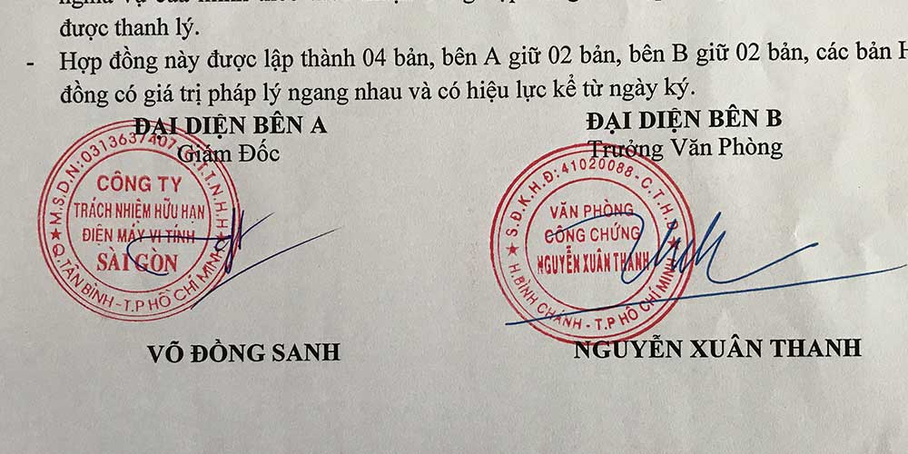 Đối tác Văn Phòng Công Chứng Nguyễn Xuân Thanh
