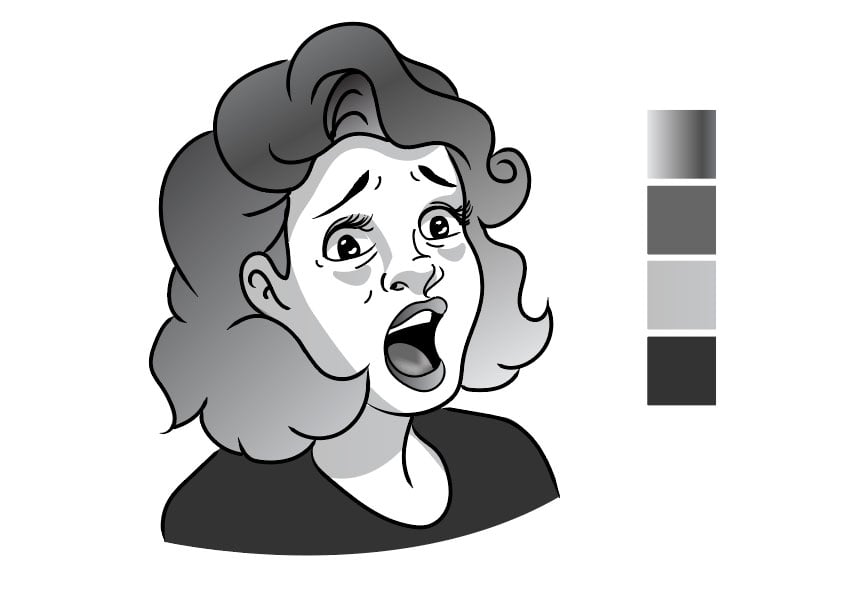 Kết quả sau khi thêm sắc thái màu xám