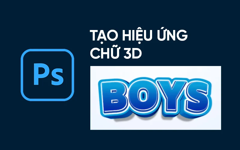 Hiệu ứng chữ 3D trong Photoshop