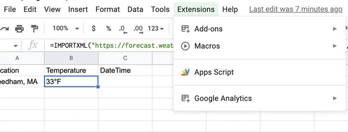 Khởi chạy app script để tạo chức năng