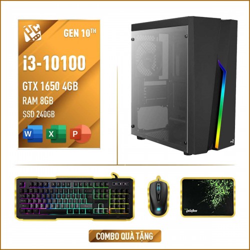 Máy tính văn phòng gen 10 core i3 08