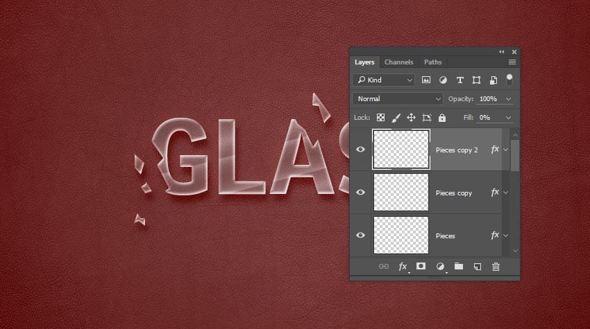Nhấp chuột phải vào layer văn bản ban đầu