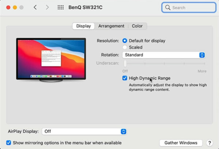 Nhấp chuột phải vào màn hình và chọn hiển thị