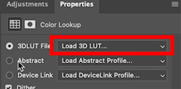 Thanh cài đặt Properties