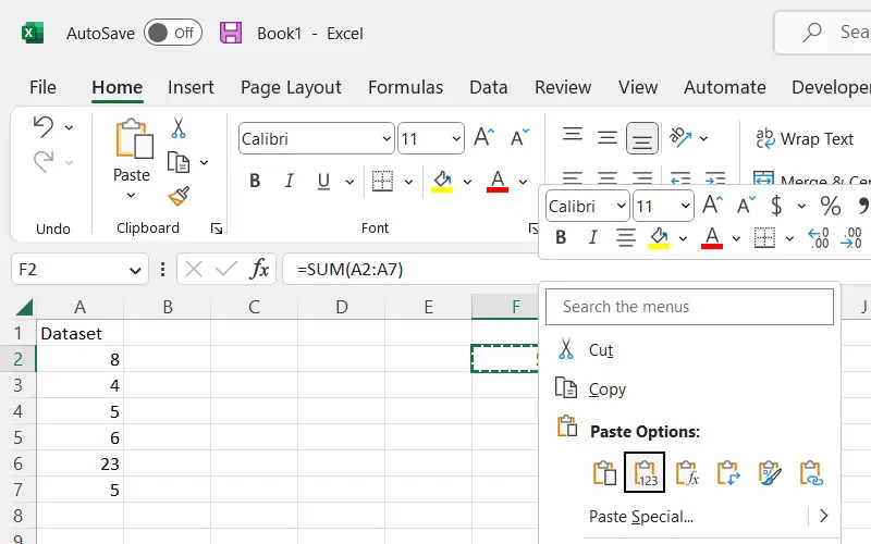 Sao chép và dán giá trị vào ô để ngăn giá trị thay đổi