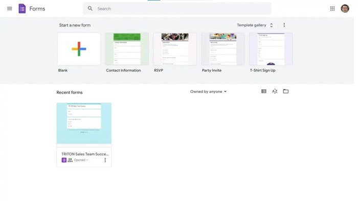 Tạo biểu mẫu từ trang chủ google biểu mẫu