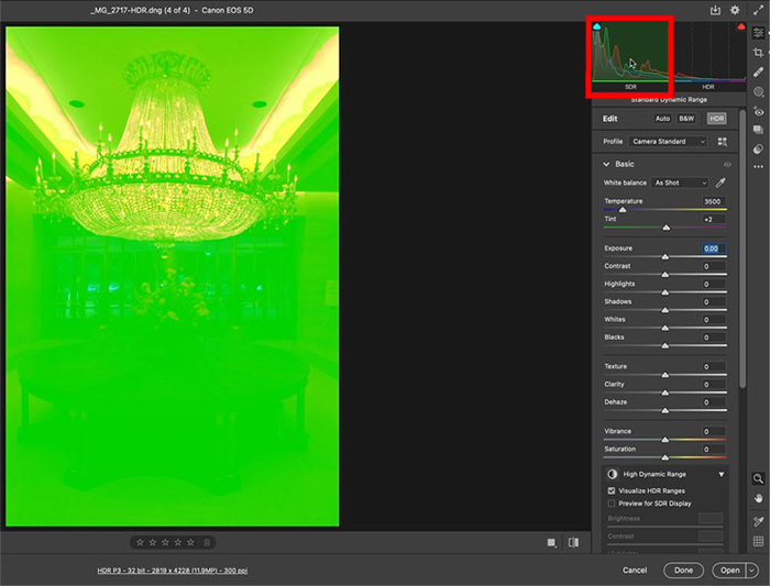 Tất cả hình ảnh ngoại trừ những điểm nổi bật đều có thể nhìn thấy trong SDR