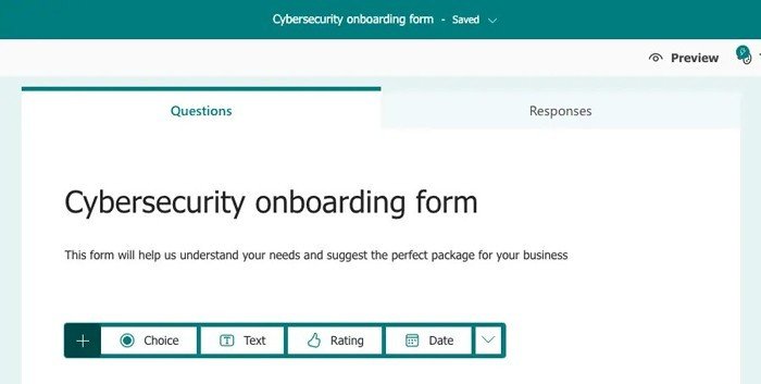 Thêm câu hỏi biểu mẫu microsoft forms