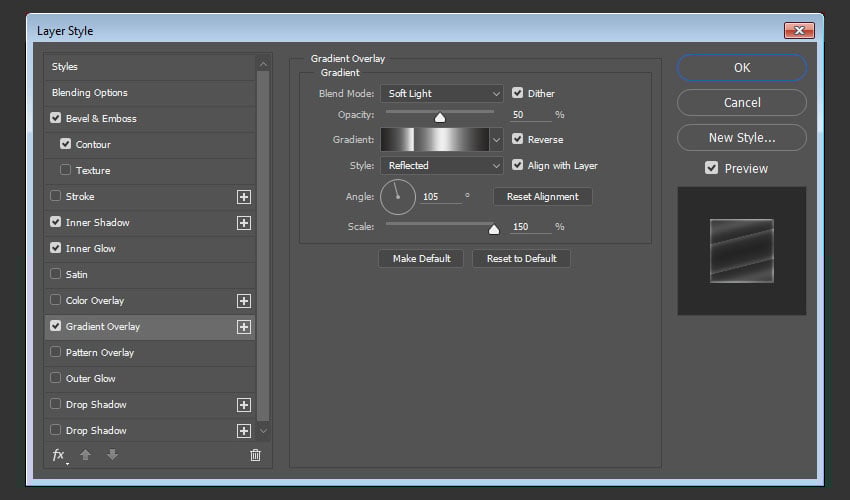 Thêm một Gradient Overlay