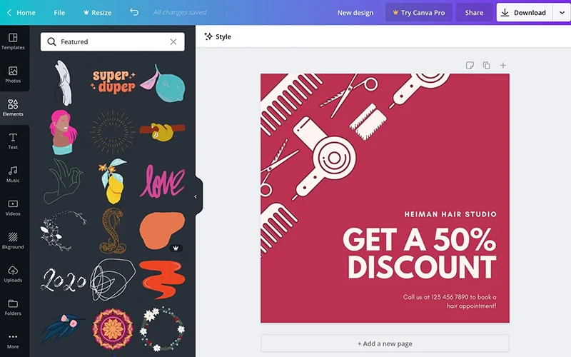 Ứng dụng thiết kế Poster online